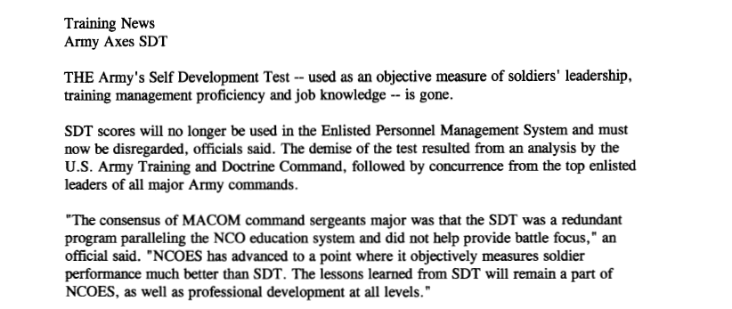 Half of Army Axes SDT