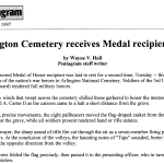 Arlington Cemetery receives Medal recipient screen shot