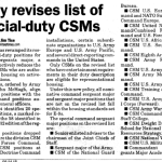 Army Revises List of Special-Duty CSMs full