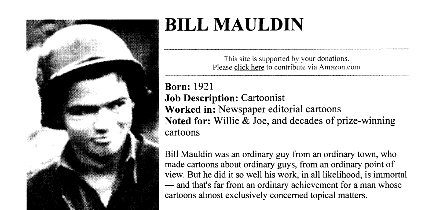 Bill Mauldin screen shot