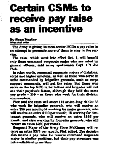 Certain CSMs to Receive Pay Raise as an Incentive half