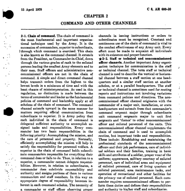 Command and Other Channels first page