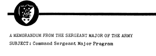 Command Sergeant Major Program title