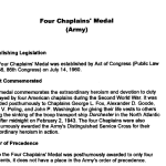 Four Chaplains Medal half page