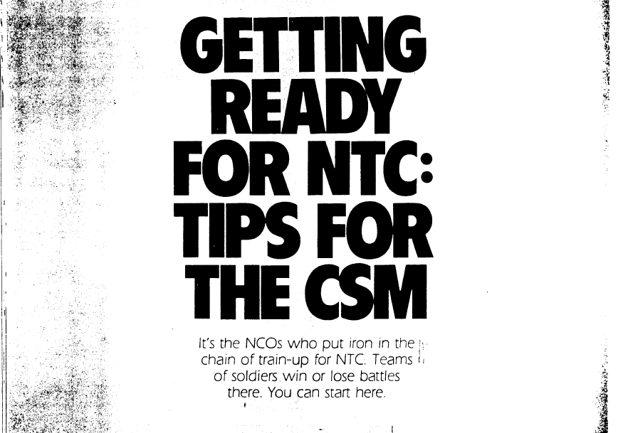 Getting Ready for NTC: Tips for the CSM Title