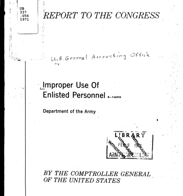 Improper Utilization of Trained Enlisted Personnel 2 Cover