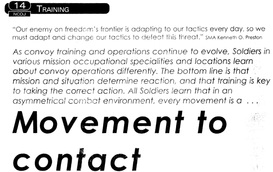 Movement to Contact title