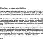 Noncommissioned Officer Leader Development Action Plan History first page