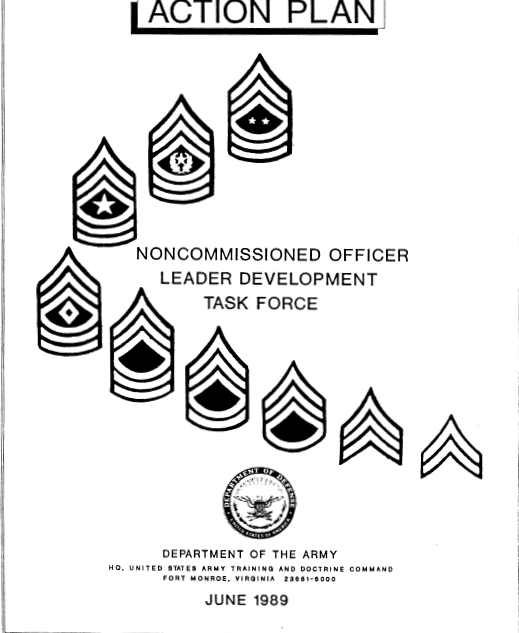 Noncommissioned Officer Leader Development Task Force Cover