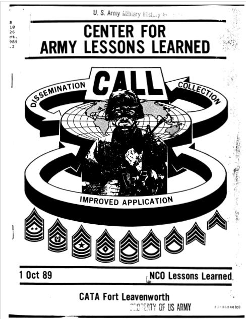 NCO Lessons Learned Physical Version cover