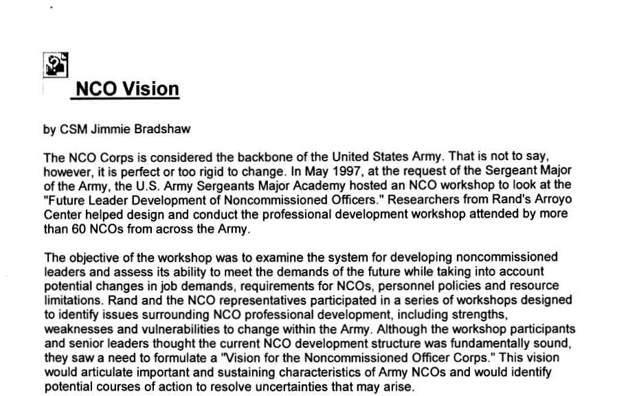 NCO Vision half page