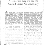 A Progress Report on the United States Constabulary First Page
