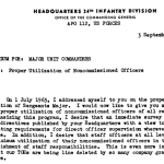 Proper Utilization of Noncommissioned Officers first point