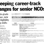 Sweeping Career Track Changes for Senior NCOs half page