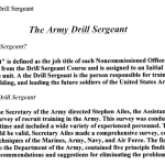 The Army Drill Sergeant first paragraph