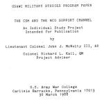 The CSM and the NCO Support Channel cover