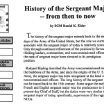 The History of the Sergeant Major Published half page