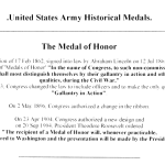 The Medal of Honor first page