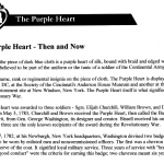 The Purple Heart - Then and Now half page