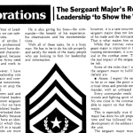 The Sergeant Major's Role- Leadership 'to Show the Way' half page