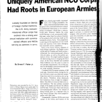 Uniquely American NCO Corps Had Roots in European Armies first page