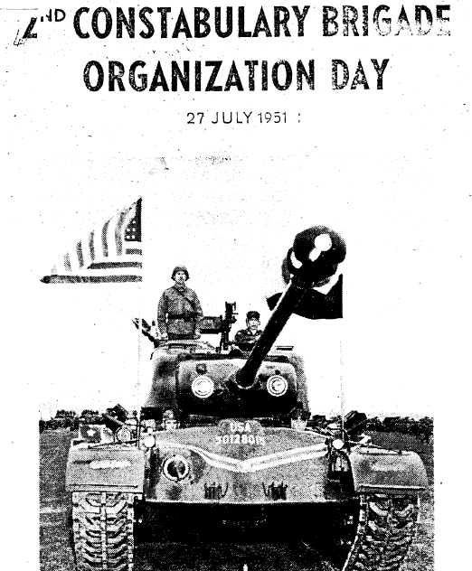 2nd Constabulary Brigade Organization Day cover