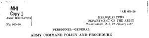 Army Command Policy and Procedure title