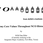 Army Core Values Throughout NCO History title