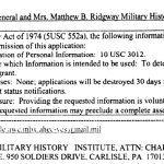 Application for General and Mrs. Matthew B. Ridgway Military History Research Grant intro