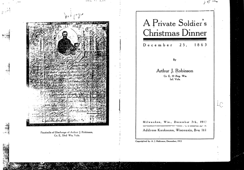 A Private Soldier's Christmas Dinner cover