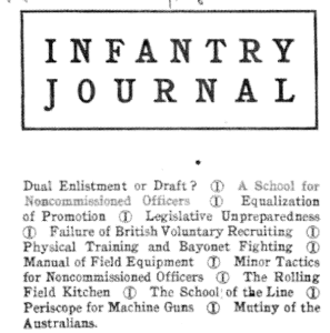 Infantry Journal cover