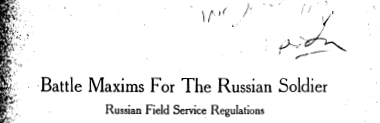 Battle Maxims For The Russian Soldier title