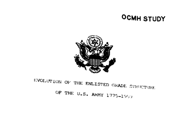 Evolution of the Enlisted Grade Structure of the U.S. Army 1775-1959 title