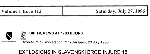 Explosions in Slavonski Brod Injure 18 title