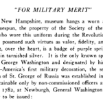 For Military Merit first paragraph