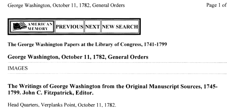 The Writings of George Washington from the Original Manuscript Sources, 1745-1799, Verplanks Point title