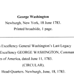 His Excellency General Washington's Last Legacy title