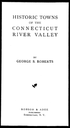 Historic Towns of the Connecticut River Valley cover