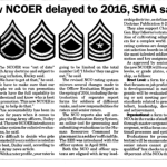 Launch of New NCOER Delayed to 2016, SMA Says full