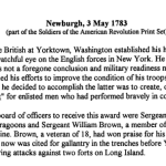 Newburgh, 3 May 1783 first two paragraphs