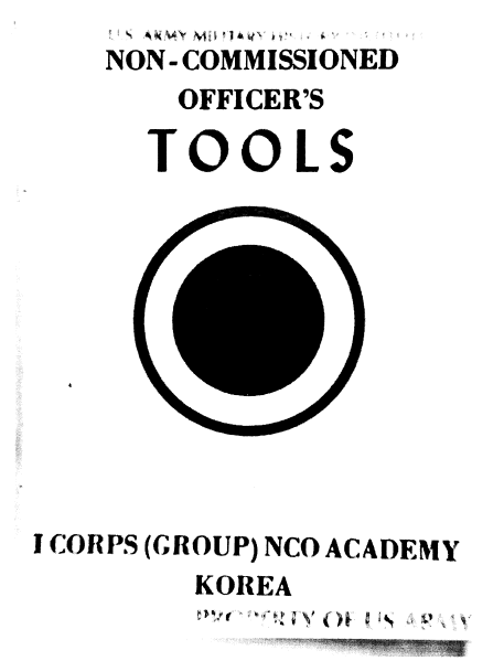 Non-Commissioned Officer's Tools cover