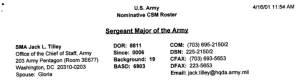 Nominative Command Sergeants Major Conference 2 Jack L. Tilley