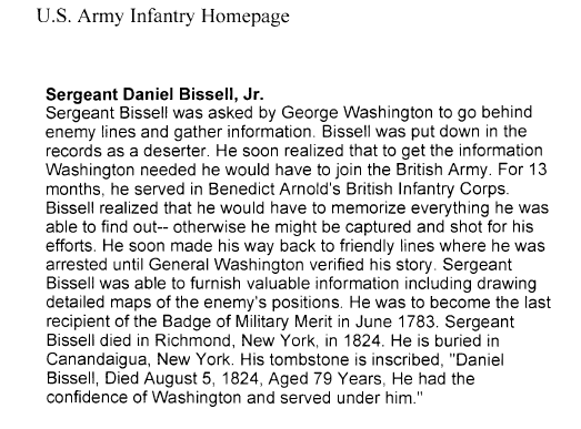 Sergeant Daniel Bissell, Jr. - NCO Historical Society