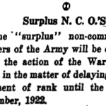 Surplus N.C.O.'s first paragraph