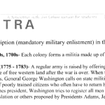 Timeline of Conscription (Mandatory Military Enlistment) in the U.S. first two points