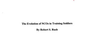 The Evolution of NCOs in Training Soldiers title