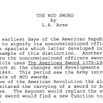 The NCO Sword first two paragraphs