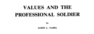 Values and the Professional Soldier title