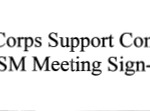 13th Corps Support Command MSC CSM Meeting Sign-in Roster title