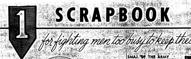 A Sergeant Major of the Army Named scrapbook title